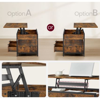 Konferencijski sto sa podiznom pločom NYRO braon/crna