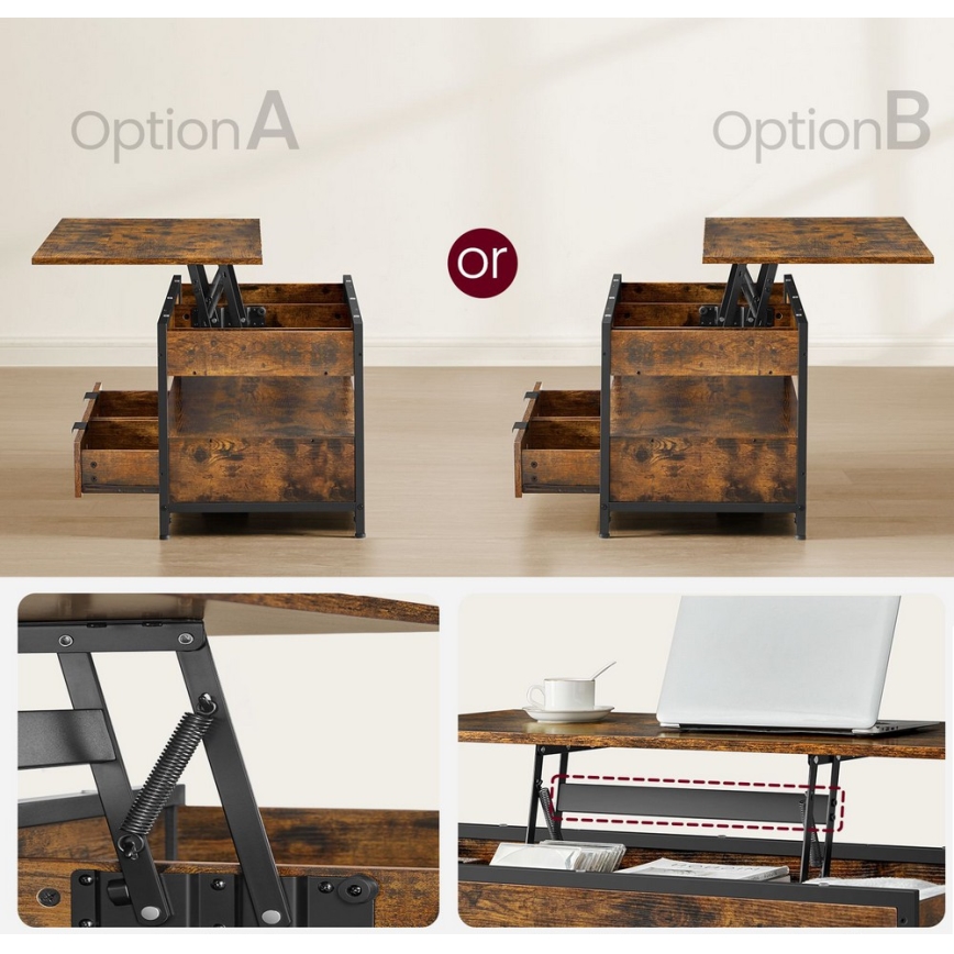 Konferencijski sto sa podiznom pločom NYRO braon/crna
