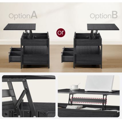 Konferencijski sto sa podiznom pločom NYRO, crni