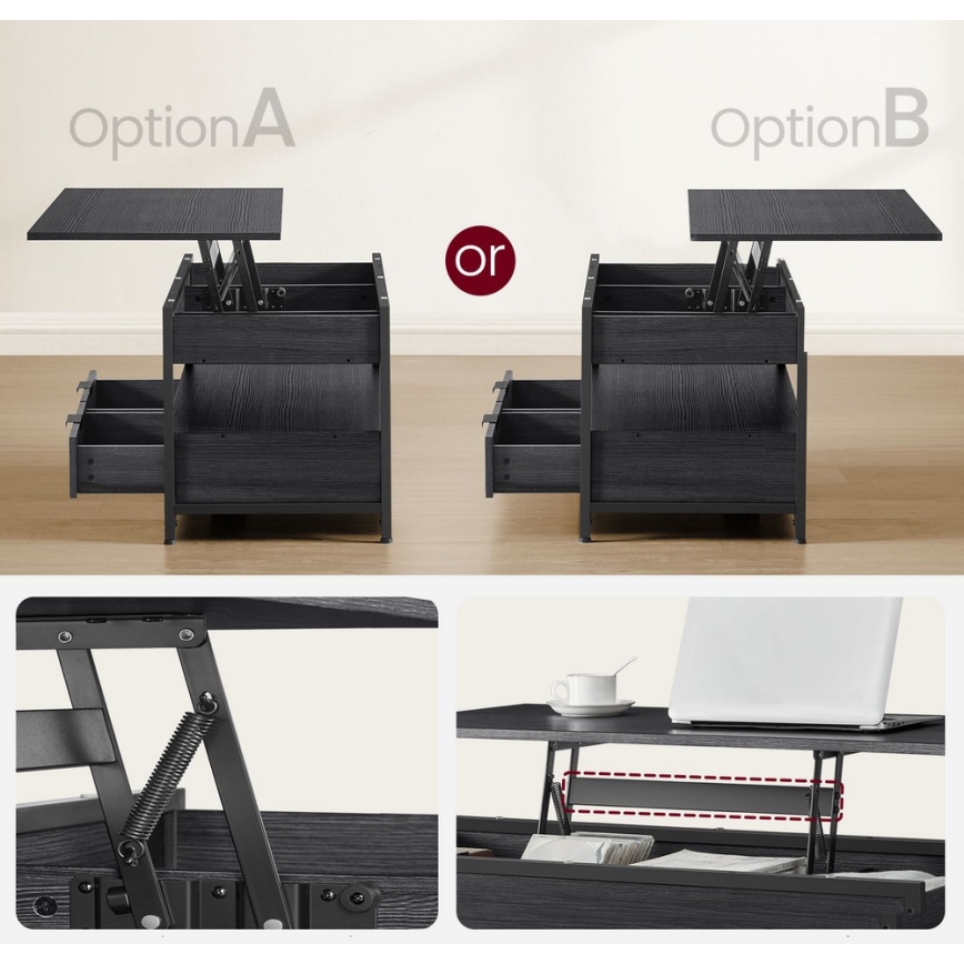 Konferencijski sto sa podiznom pločom NYRO, crni