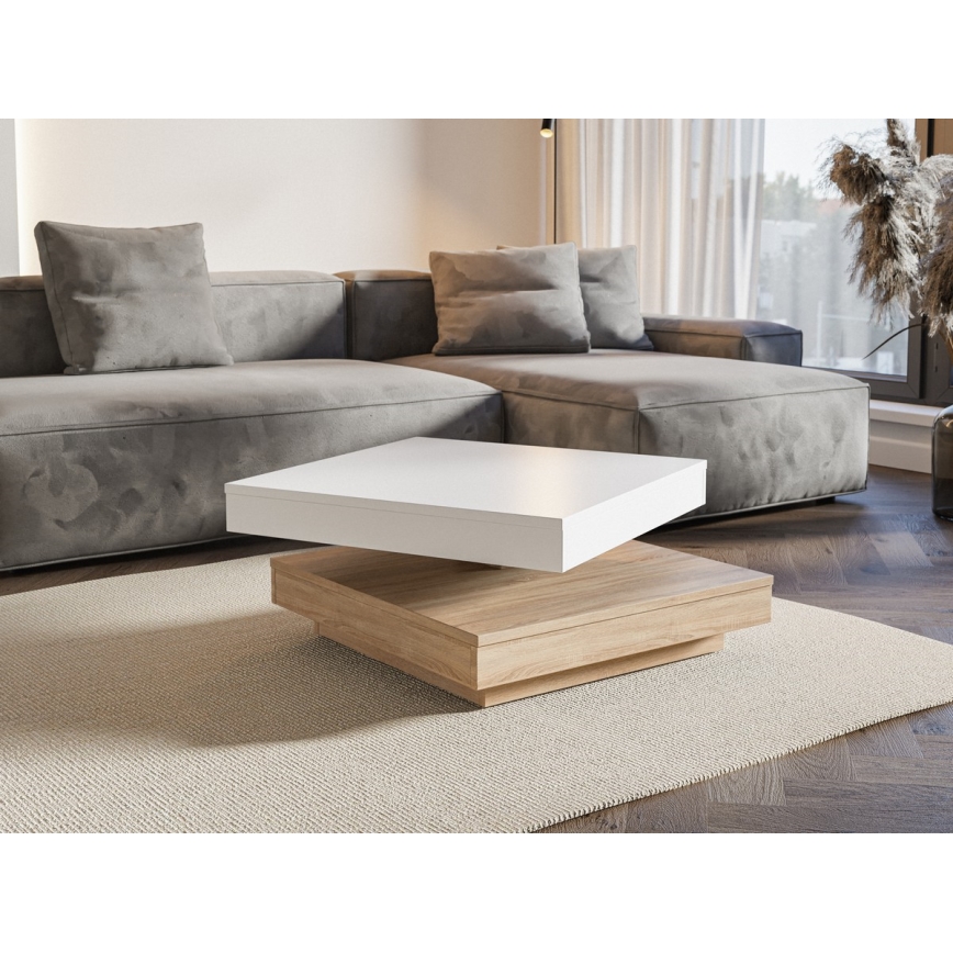 Konferencijski sto TIMO beli/hrast sonoma