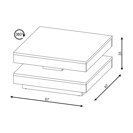 Konferencijski sto TIMO beli/sivi beton