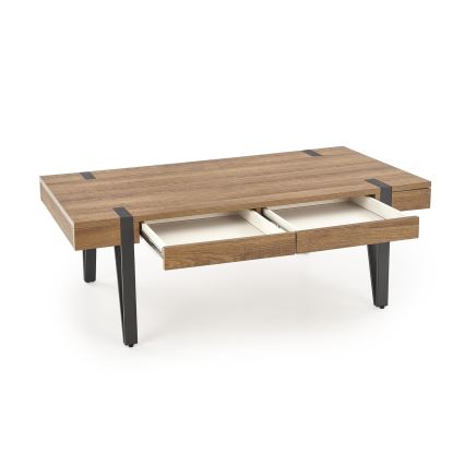 Konferencijski sto TULUZA 41x120 cm zlatni orah/crna