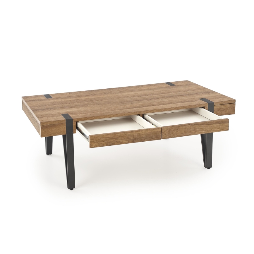 Konferencijski sto TULUZA 41x120 cm zlatni orah/crna