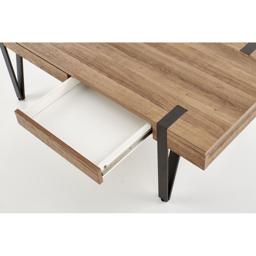 Konferencijski sto TULUZA 41x120 cm zlatni orah/crna