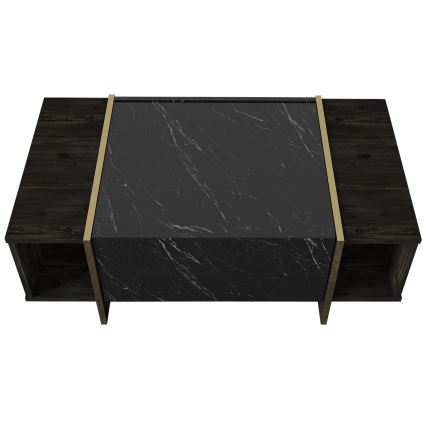 Konferencijski sto VEYRON 37,3 x 103,8 cm crna/zlatna