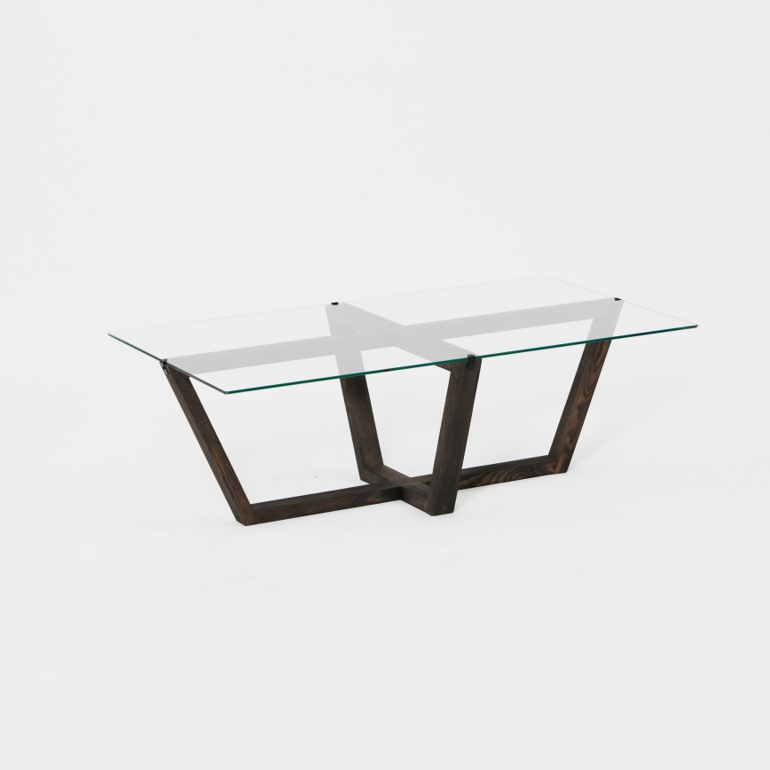 Konferencijski stočić AMALFI 35x105 cm borovina/transparentan