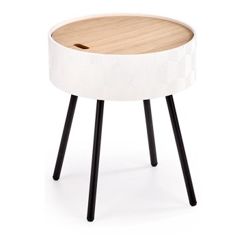 Konferencijski stočić AURA 45x38 cm beo/crn/bež