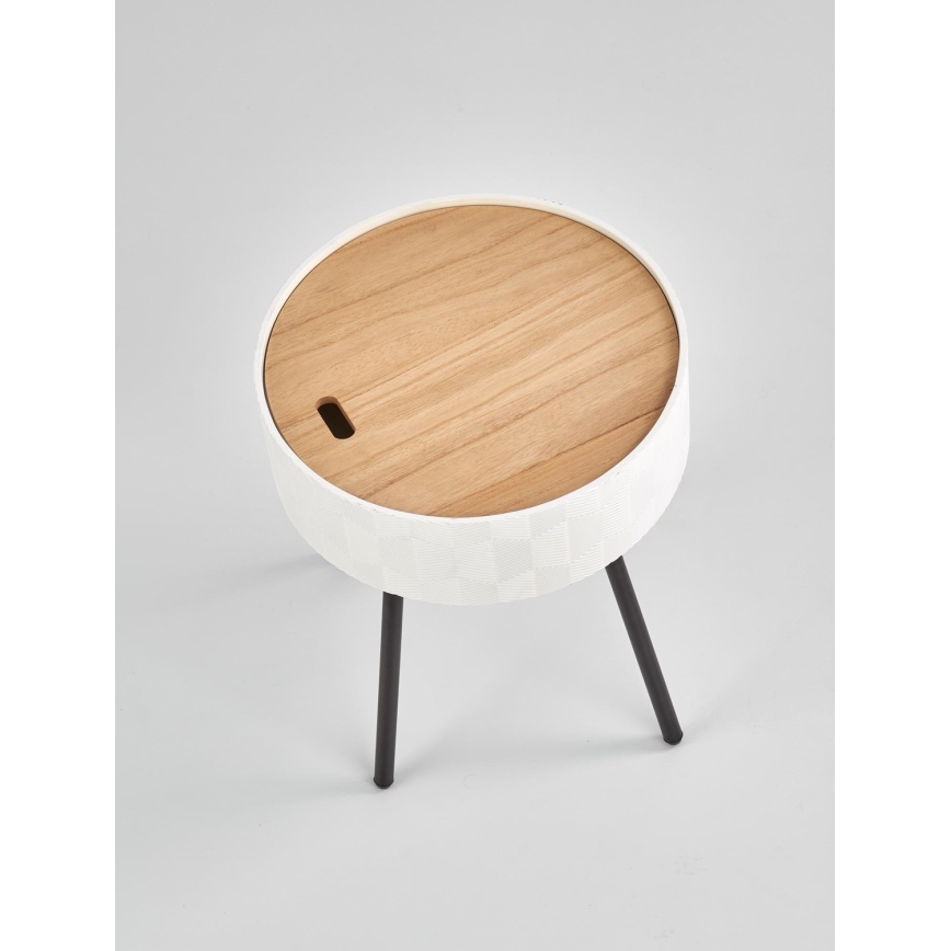 Konferencijski stočić AURA 45x38 cm beo/crn/bež