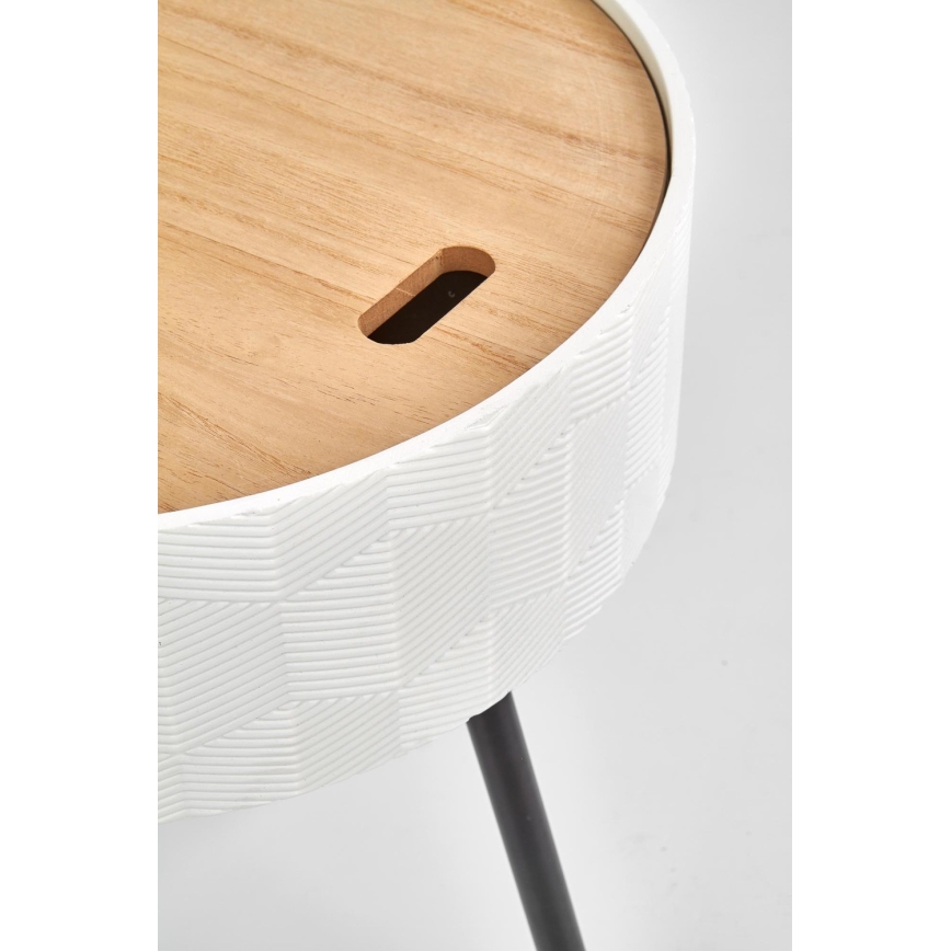 Konferencijski stočić AURA 45x38 cm beo/crn/bež