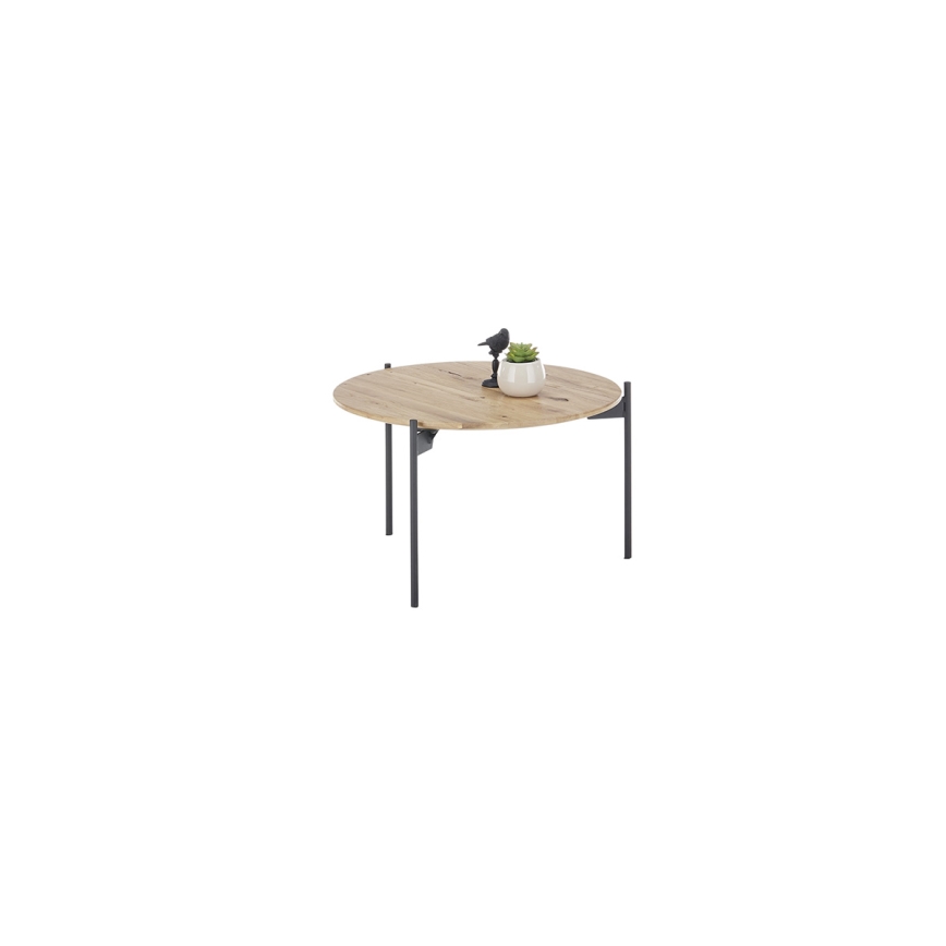 Konferencijski stočić AURA prečnika 55 cm hrast/antracit
