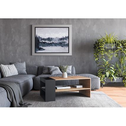 Konferencijski stočić BELA 100x42 cm hrast artisan/antracit