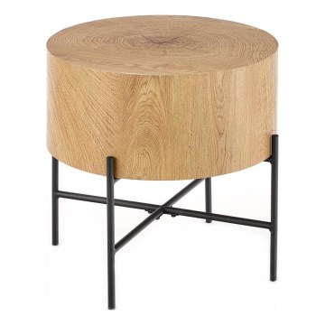 Konferencijski stočić BROOKLYN 45x45 cm crna/bež