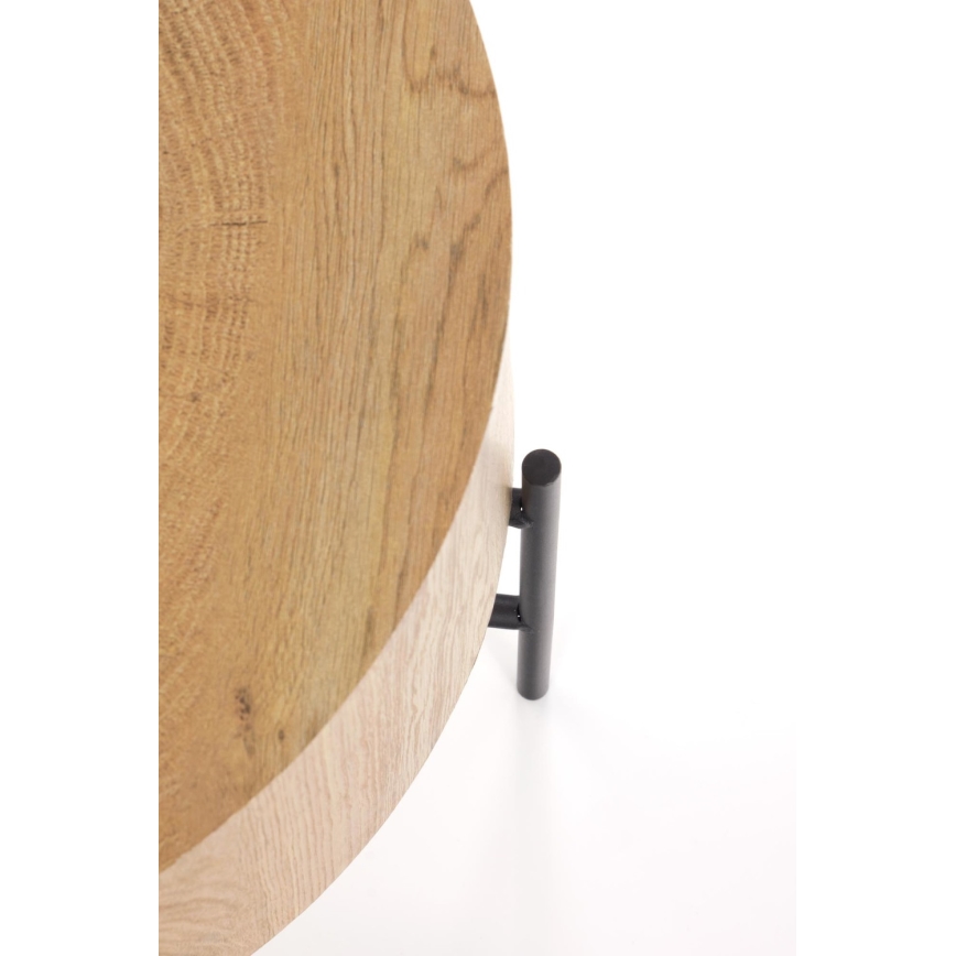 Konferencijski stočić BROOKLYN 45x45 cm crna/bež