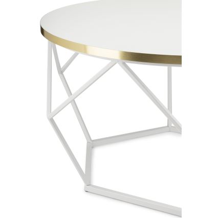 Konferencijski stočić DIAMOND 40x70 cm zlatna/bela