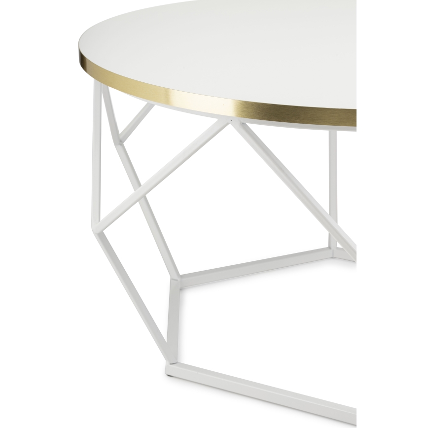 Konferencijski stočić DIAMOND 40x70 cm zlatna/bela