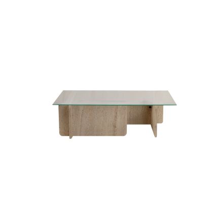 Konferencijski stočić ESCAPE 105x65 cm bež/prozirno