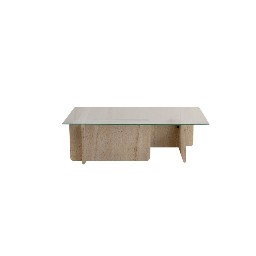 Konferencijski stočić ESCAPE 105x65 cm bež/prozirno