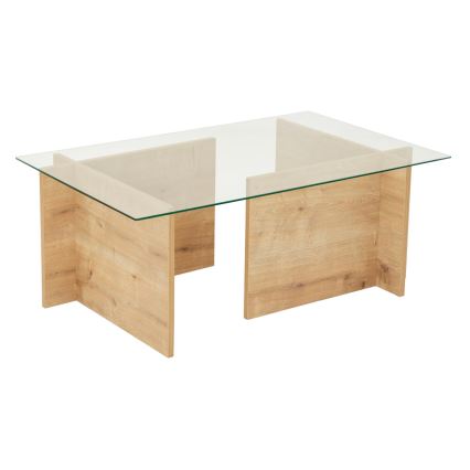 Konferencijski stočić ESCAPE 40x105 cm braon/proziran