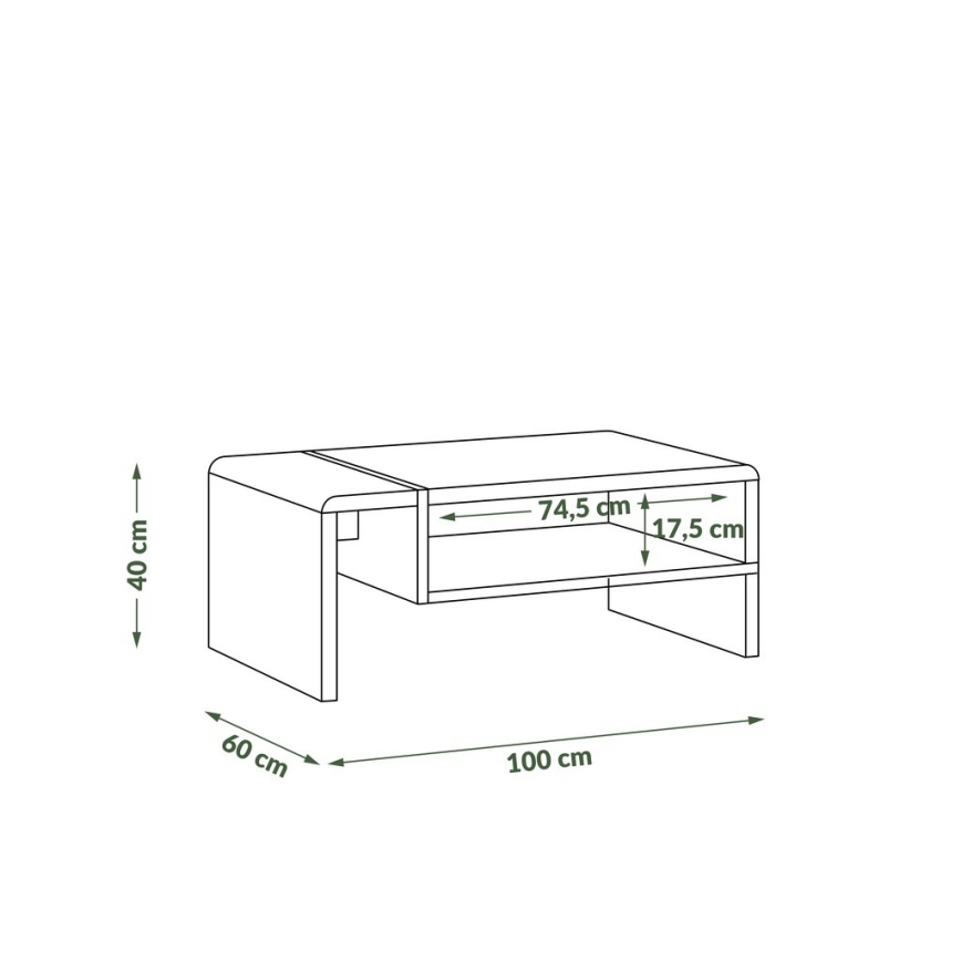 Konferencijski stočić FRED bela/siva