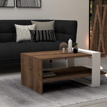 Konferencijski stočić GAYE 35x80 cm braon/bela