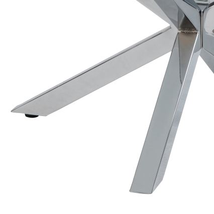 Konferencijski stočić LUCA 82 cm, proziran/srebran