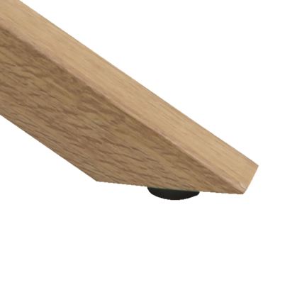 Konferencijski stočić LUCA 82 cm prozirno staklo/hrast