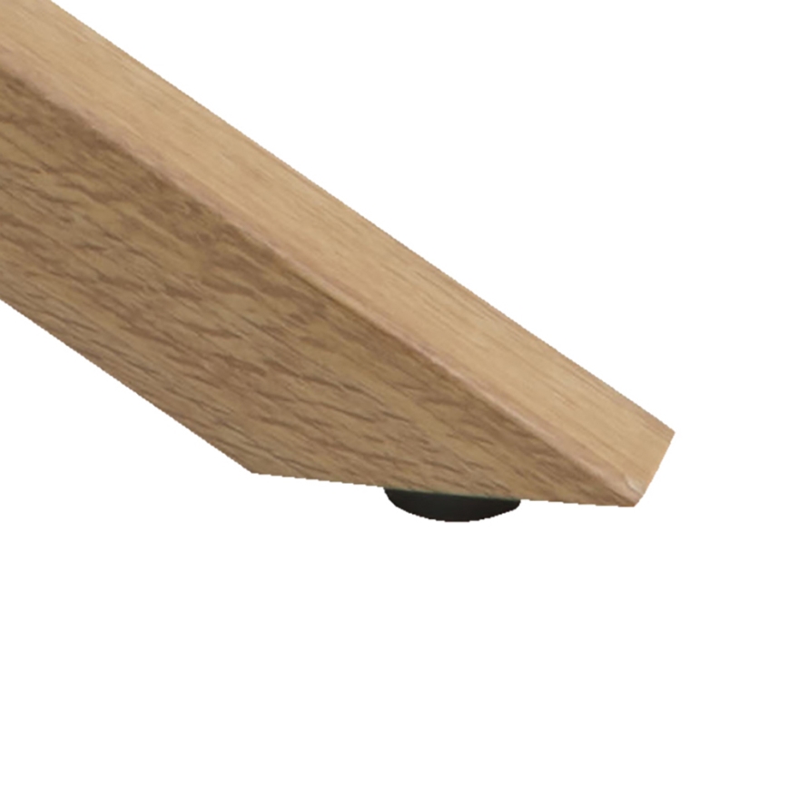 Konferencijski stočić LUCA 82 cm prozirno staklo/hrast