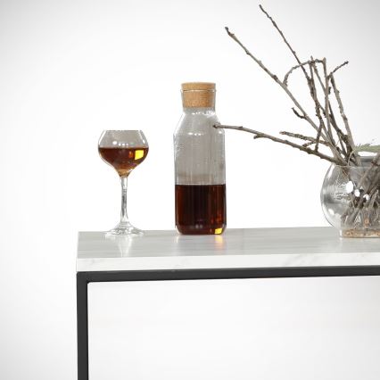 Konferencijski stočić MARMO 43x75 cm crna/bela