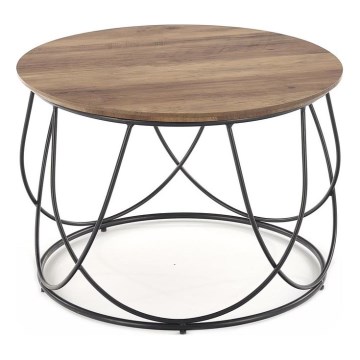 Konferencijski stočić NUBIRA 41x60 cm crna/smeđa