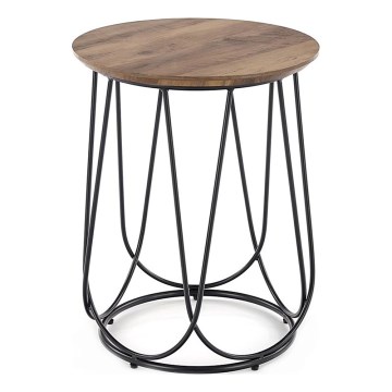 Konferencijski stočić NUBIRA 51x40 cm crna/orah