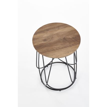 Konferencijski stočić NUBIRA 51x40 cm crna/orah