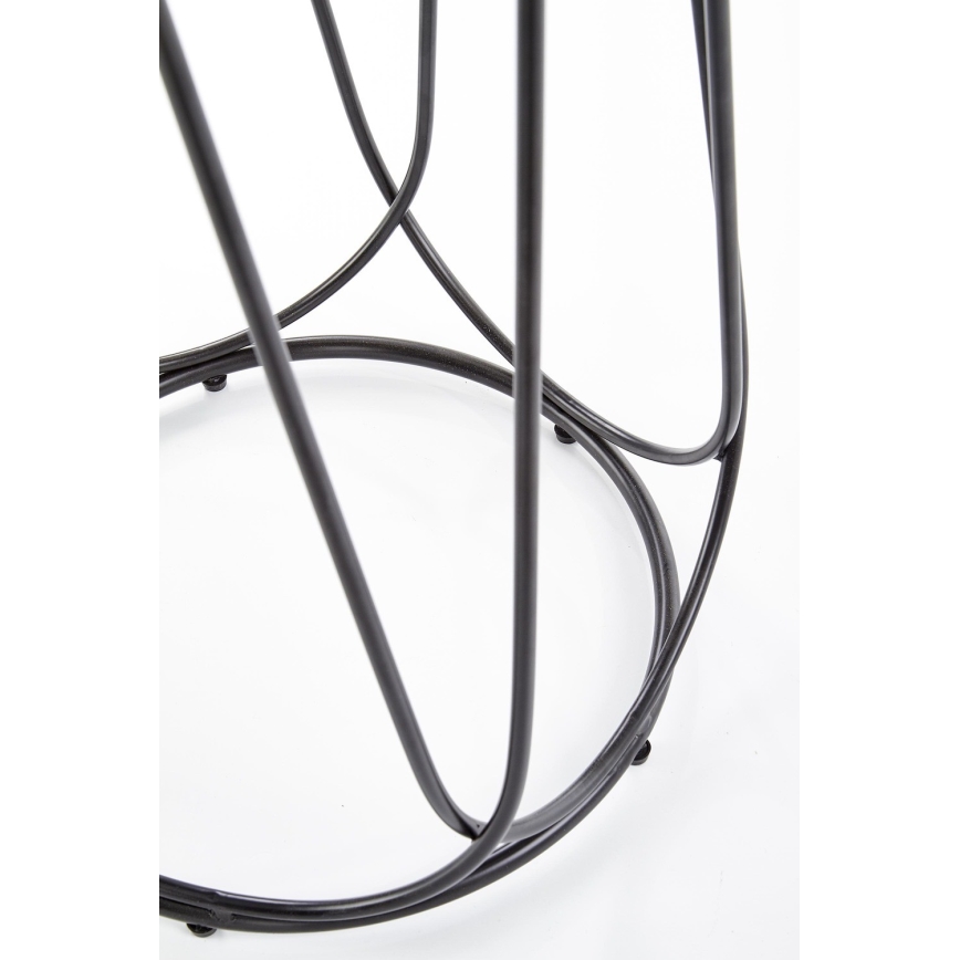 Konferencijski stočić NUBIRA 51x40 cm crna/orah