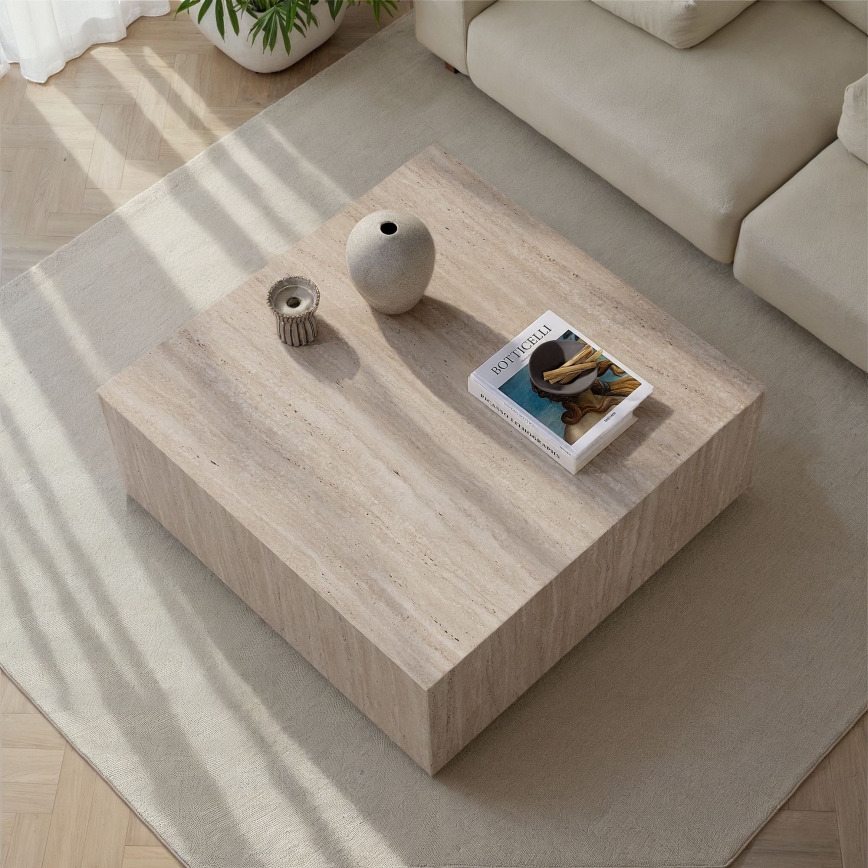 Konferencijski stočić PRIZMA 90x90 cm bež