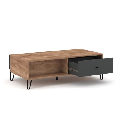 Konferencijski stočić SULA hrast craft/crna