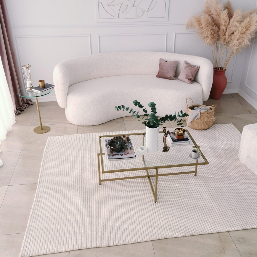 Konferencijski stočić SUN 35x94 cm zlatna/prozirna