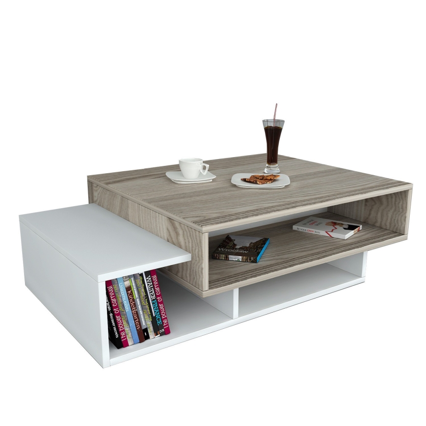 Konferencijski stočić TAB 32x105 cm bež/beli