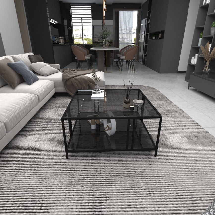 Konferencijski stočić URANUS 40x80 cm, crne boje