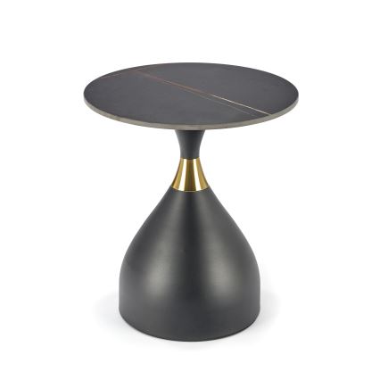 Konferencijski stočić VERO, prečnika 50 cm, crni/zlatni