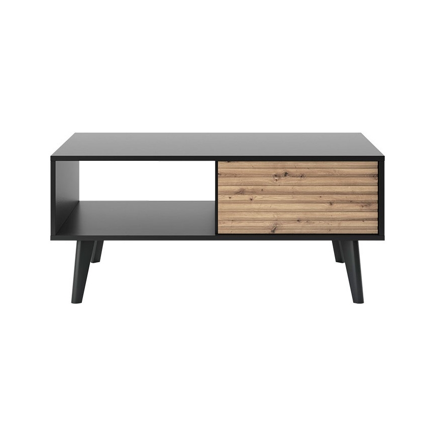 Konferencijski stočić WILLOW 46x104 cm crna/hrast artisan