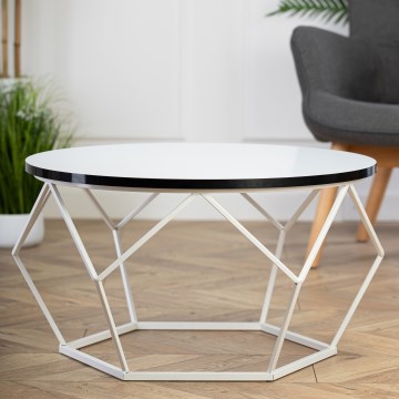 Konferencijski stolić DIAMOND 40x70 cm crna/bela