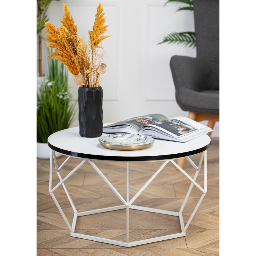 Konferencijski stolić DIAMOND 40x70 cm crna/bela