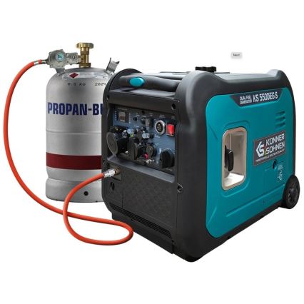Könner & Söhnen 13046 - Invertorska elektrocentrala na plin i benzin KS 5500iEG S 5500W