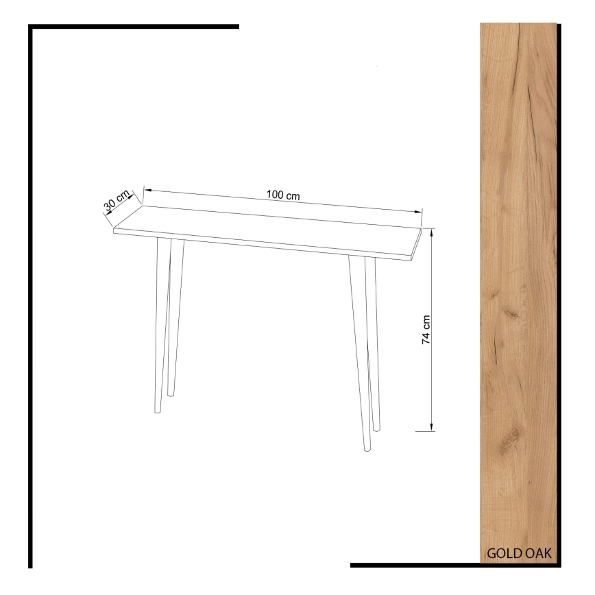 Konzolni sto DESIDERO 74x100 cm braon