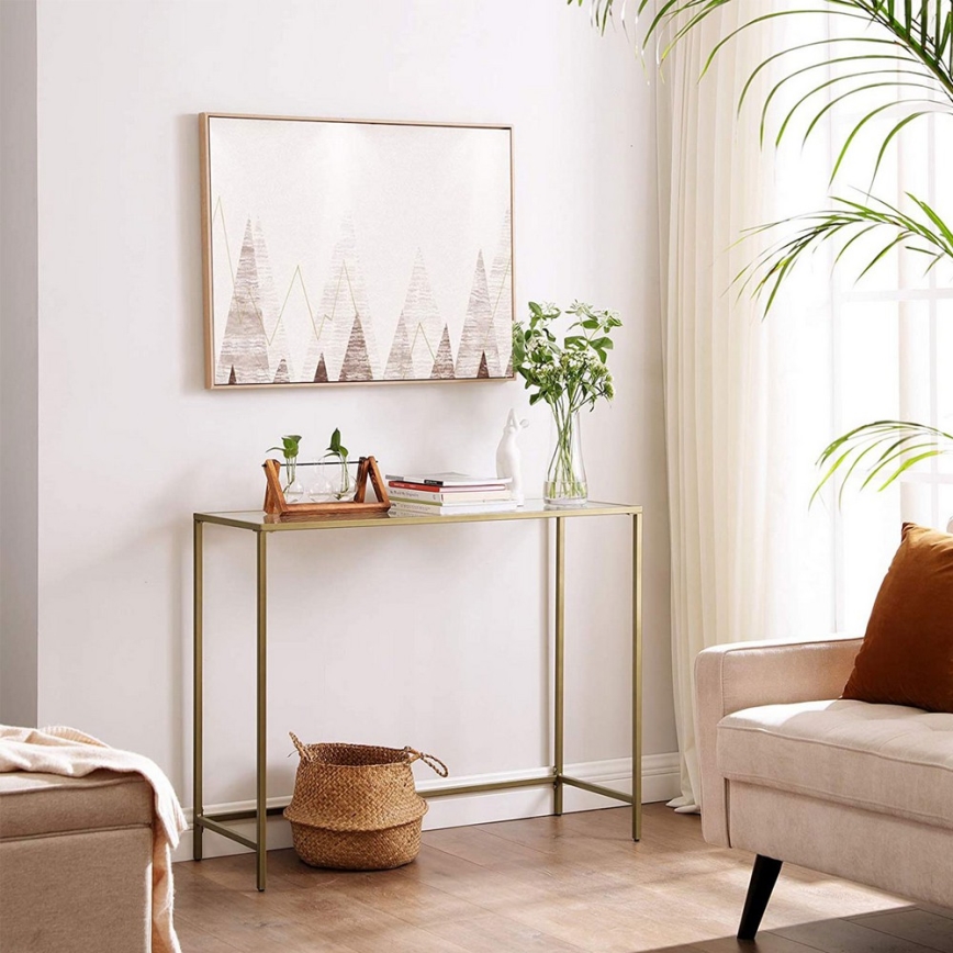 Konzolni stočić CIREL zlatne boje