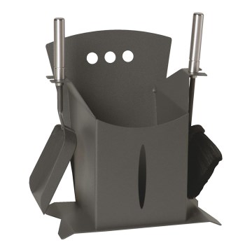 Korpa za pelete sa alatom, 3 kom, antracit