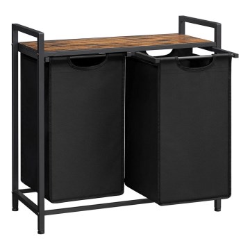 Korpa za veš REX braon/crna