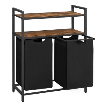 Korpa za veš REX braon/crna