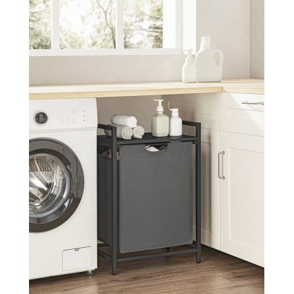 Korpa za veš REX crna/siva