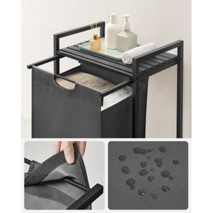 Korpa za veš REX crna/siva